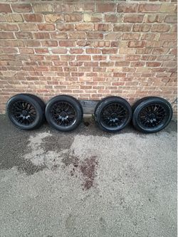 Full Set 16” Drag Wheels Set 225/60R16 Gloss Black
