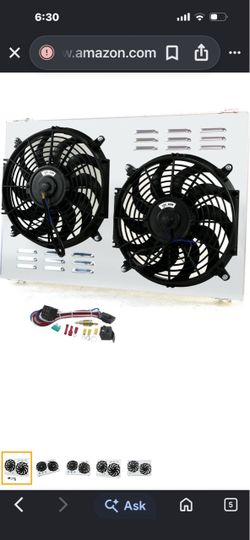 Radiator Shroud+12V Electric Fans Compatible with Chevy Chevelle 1(contact info removed) Oldsmobile Cutlass 5.7L 7.5L 6.6L 1(contact info removed)