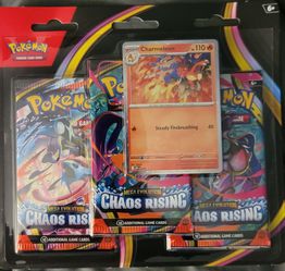 Pokemon TCG ME04 Chaos Rising 3 Pack Blister Charmeleon Sealed New