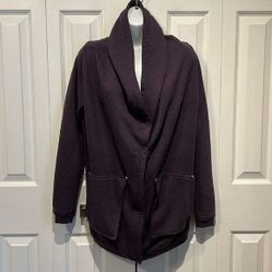 Aritzia Wilfred Free Rousseau Purple Sweatshirt Cardigan Size XS