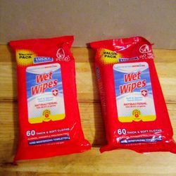 Wet Wipes 60 Count 2/$4 