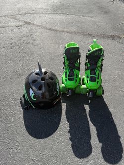 Kids Skates Size 12-2 W/Helmet