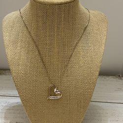Silver  925 Heart Pendant  Necklace 