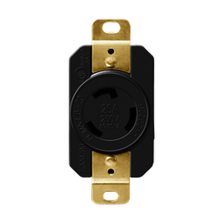 ENERLITES - Industrial Grade Locking Receptacle, 20A, L6-20R - BLACK