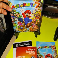 Nintendo GameCube Mario Party 7 Mint Condition Original Artwork Black Label Game Only ☆Not System ☆Books Manuals Registration 