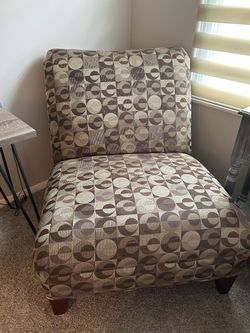 Armless chair neutral colors