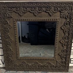 Gorgeous Beveled Mirror W/ Cortez Style Sculpted Frame!
