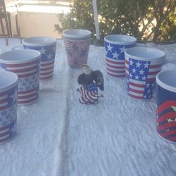 American Flag coffee cups