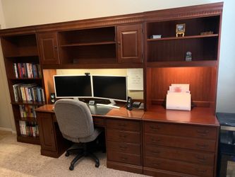 Solid wood Hooker Executive desk