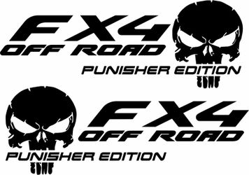FX4 Ford F-150 Off Road PUNISHER EDITION Decals Vinyl Stickers Set