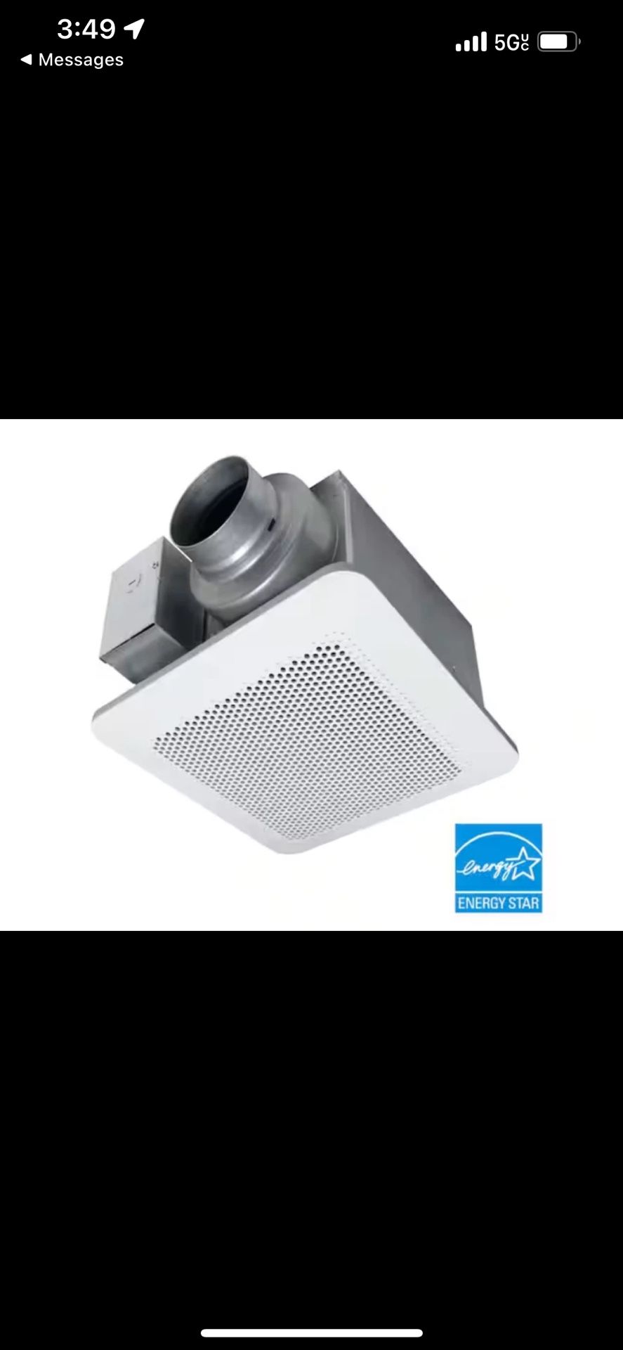 Panasonic Whisper Choice DC Pick-A-Flow 80/110 CFM Ceiling Bathroom Exhaust Fan