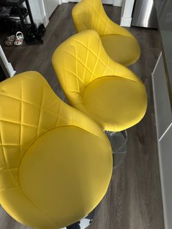 Yellow bar stools
