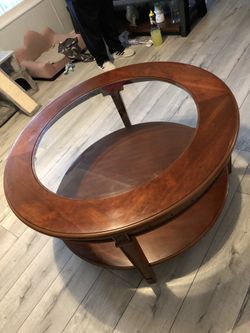 Coffee Table And Half Moon Table Set