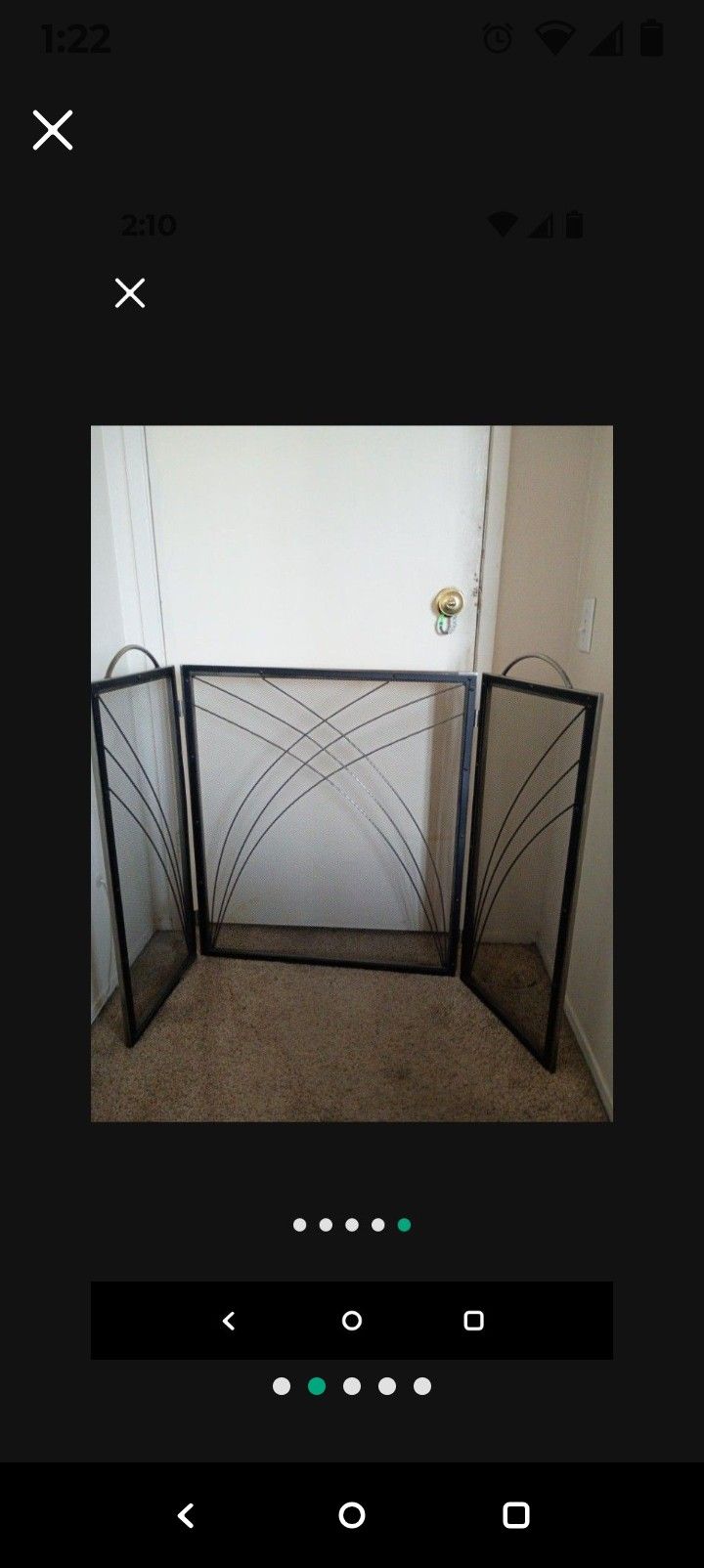 Trifold Fireplace Screen Heavy Duty