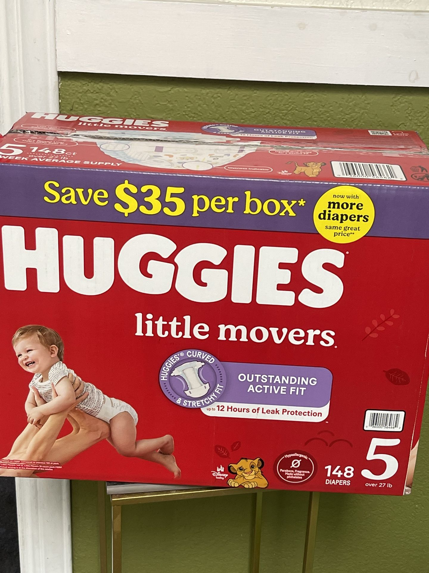 Huggies Little Movers Baby Size 5, 148 diapers