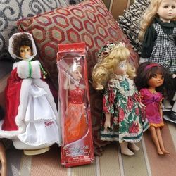 Vintage Barbie And Porcelain Dolls Price 3-5$ 