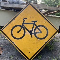 Authentic Bicycle Street Road  Sign 