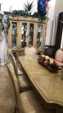 Dinning table and hutch
