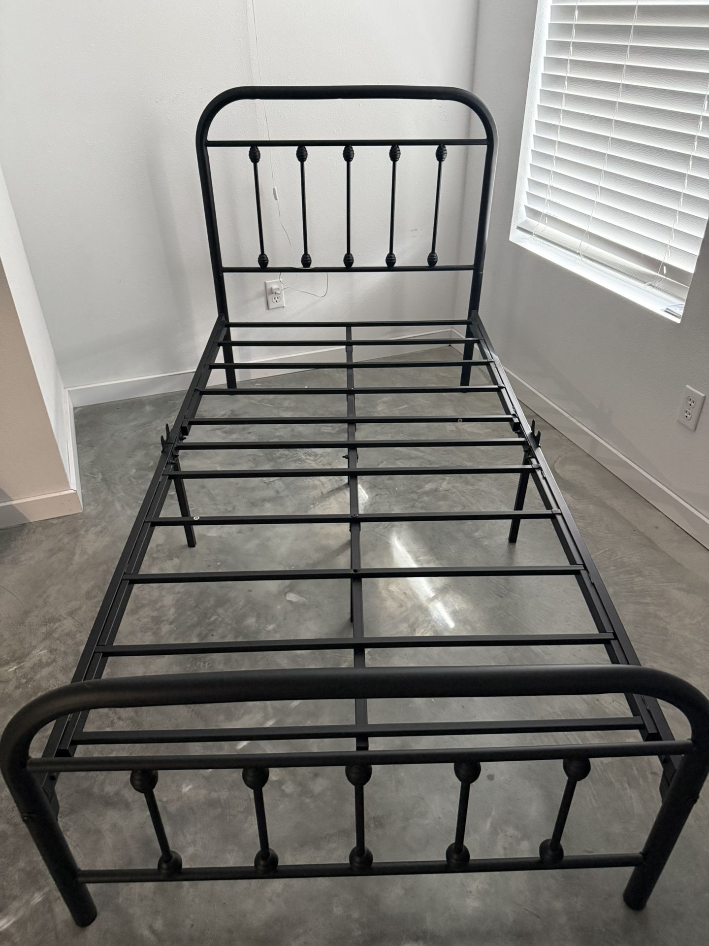 Two Identical Iron Twin Bed Frames