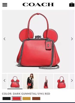 Limited Edition Coach Bags Coach X Disney Kisslock Handbag 