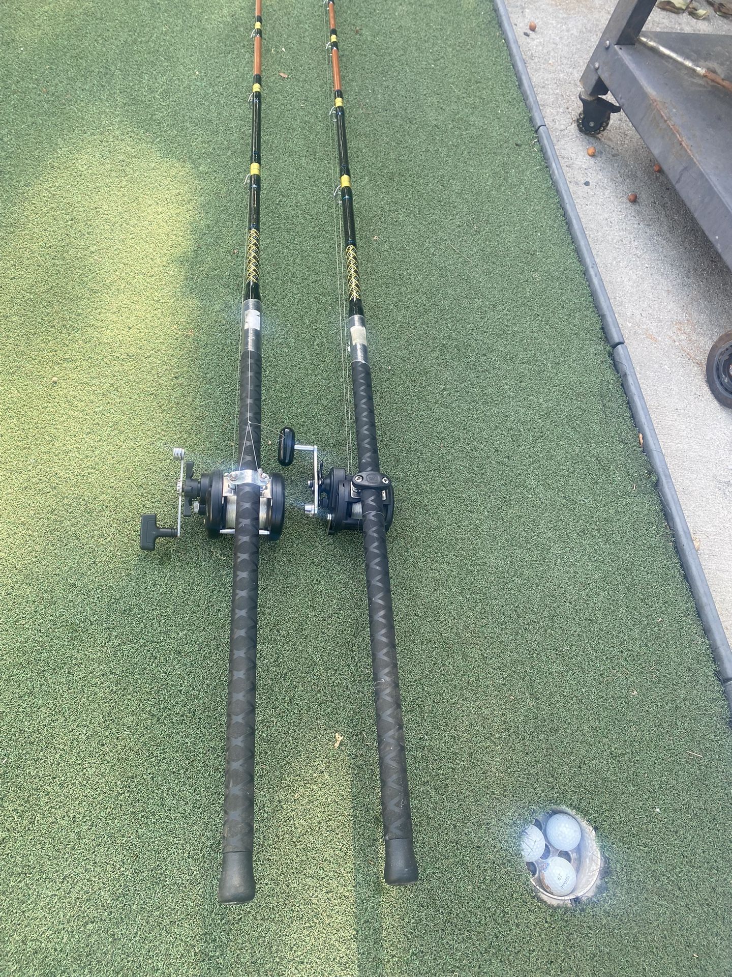 Two Penn Pro Sabre 8'0 Fishing Rods And Reels