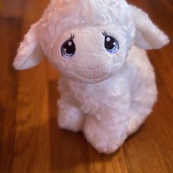 PRECIOUS MOMENTS LAMB PLUSH AURORA BLUE EYES SHEEP 7-INCH STUFFED ANIMAL