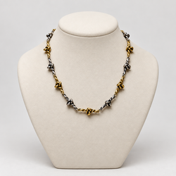 Tat2 Designs Mixed Metal Knot Necklace