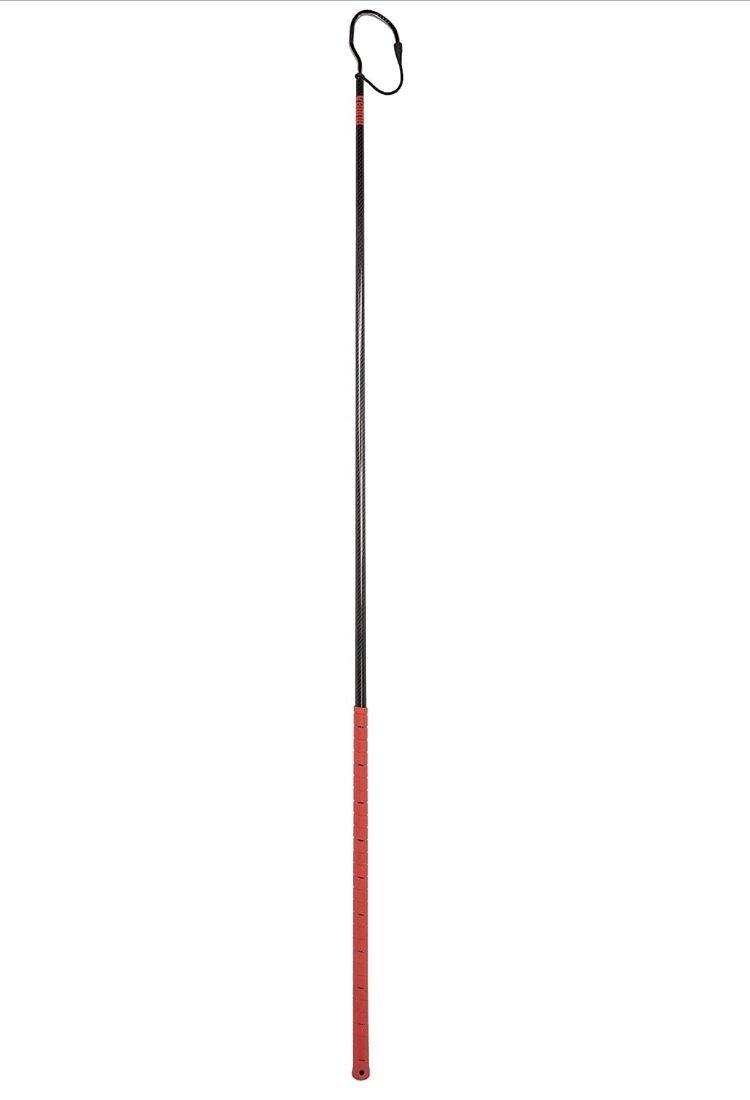 Bubba 7 Foot Gaff with 3 Inch Stainless Steel Offset Hook, Non-Slip Grip Handles and Carbon Fiber Shaft for Fishing, Boating and Outdoors