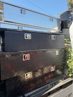 Metal tool boxes for trucks universal black or chrome camas de herramienta