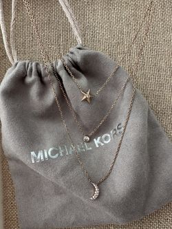 Michael Kors Beyond Brilliant Celestial Rose Gold-Tone 3-Layer Pendant Necklace