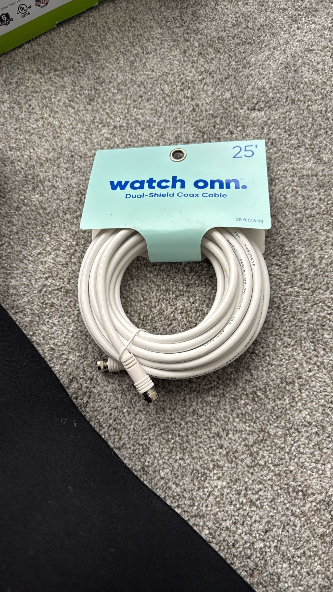 Watch Onn Dual Shield Coax Cable 25 Foot