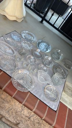 Heavy Glass crystal trays and bowls