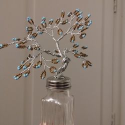 Handmade Wire Beads Tree Decor 