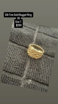 10k fine gold nugget ring