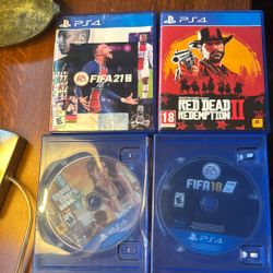 Gta 5, Fifa 17, Fifa 21 And Red Dead Redemption 2