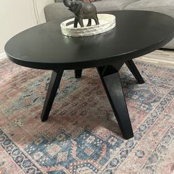 Round Coffee Table Brown/black