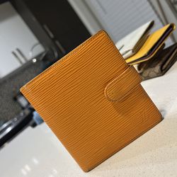 Louis Vuitton Orange Bifold Wallet 100% Authentic 
