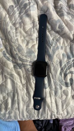 Apple Watch Series 6 navy blue bands and face