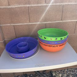 Chip And Dip Bowl And Three Candy Bowls