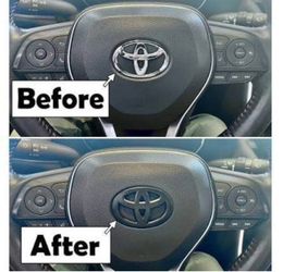 Toyota Steering Wheel Emblem (Matte Black)