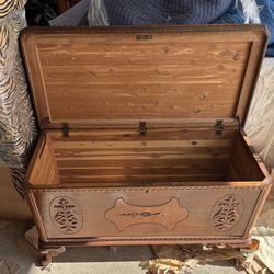 Antique Waterfall Art Deco Hope Chest 