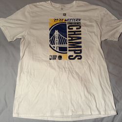 Golden State Warriors NBA 2021-22 Western Conference Champions Fanatics Shirt; Men’s L
