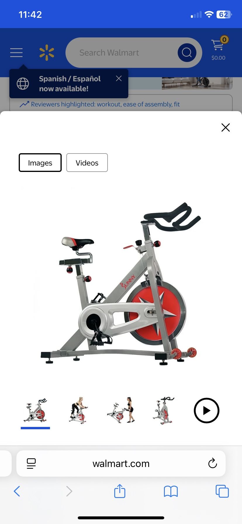 Sunny Health & Fitness Stationary Bike w Chain Drive 40 lb Flywheel Pro Indoor Cycling Exercise Cycle Trainer - SF-B901