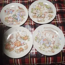 Country Kids Collector's Dessert Plates (4)Set Of 4 Country Kid's 