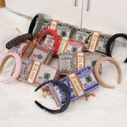 Rhinestone Money  Bags With Headband Sets Purse For Women 