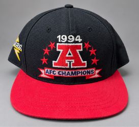 Vintage 1994 San Diego Chargers AFC Champions Snapback Hat NFL 90s Black Red