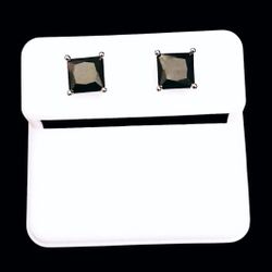 925 Black Onyx Cz Earrings 