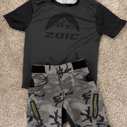 Boys zoic mountain bike shorts And Shirt , New size 7/8