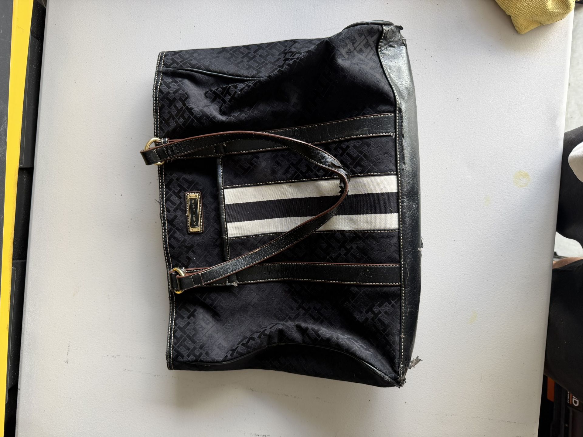 Tommy Hilfiger Black & White Stripe Tote Bag