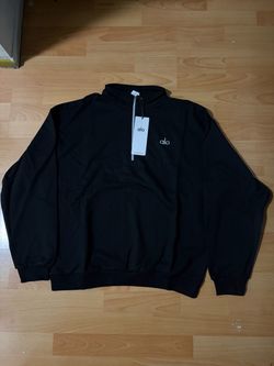 Alo Black Quarter-Zip Pullover Sweatshirt